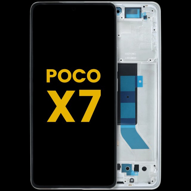 Display OLED completo con Frame per Xiaomi Poco X7 (Refurbished) (Argento)