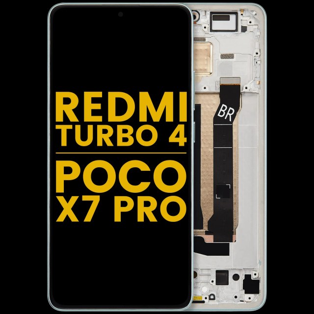 Display OLED completo con Frame per Xiaomi Redmi Turbo 4 / Xiaomi Poco X7 Pro (Refurbished) (Verde)