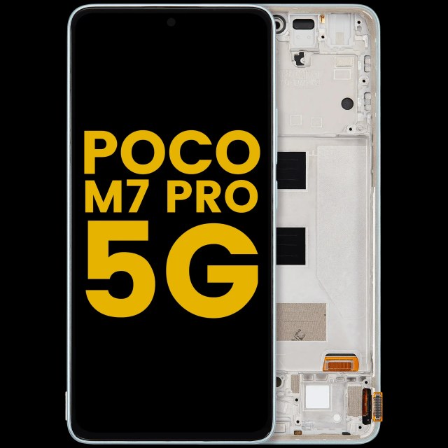 Display OLED completo con Frame per Xiaomi Poco M7 Pro 5G (Refurbished) (Verde)