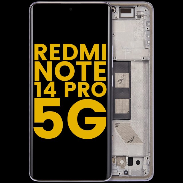 Display OLED completo con Frame per Xiaomi Redmi Note 14 Pro 5G (Refurbished) (Lavanda Viola)