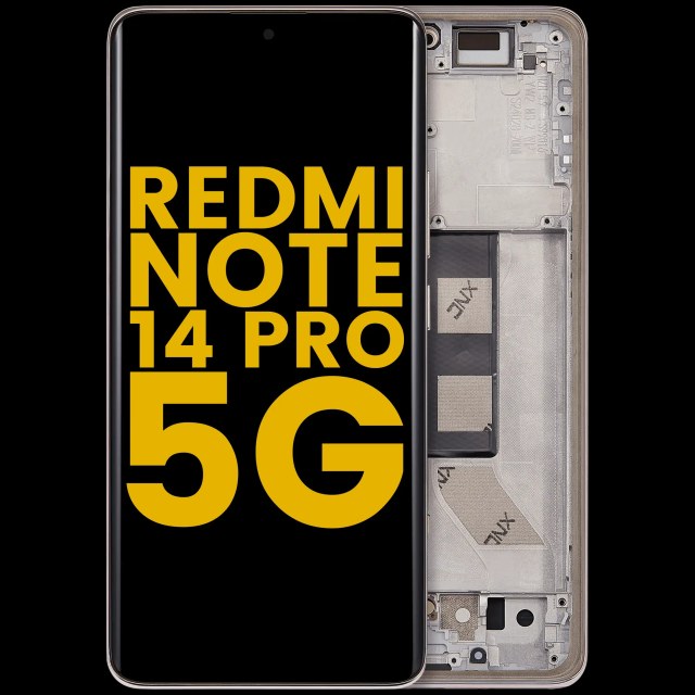 Display OLED completo con Frame per Xiaomi Redmi Note 14 Pro 5G (Refurbished) (Sand Oro)