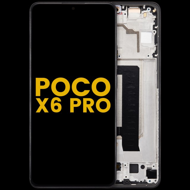 Display OLED completo con Frame per Xiaomi Poco X6 Pro (Refurbished) (Giallo)