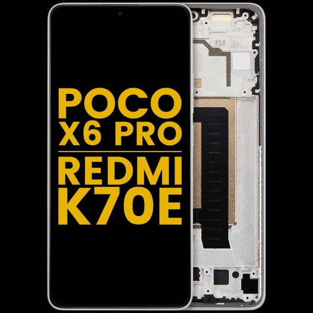 Display OLED completo con Frame per Xiaomi Poco X6 Pro / Redmi K70E (Refurbished) (Grigio)
