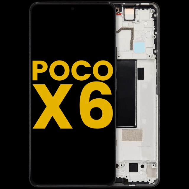 Display OLED completo con Frame per Xiaomi Poco X6 (Refurbished) (Nero)