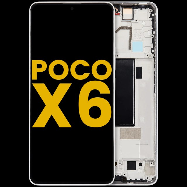 Display OLED completo con Frame per Xiaomi Poco X6 (Refurbished) (Bianco)