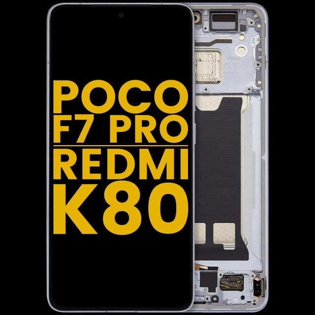 Display OLED completo con Frame per Xiaomi Poco F7 Pro / Redmi K80 (Refurbished) (Blu)