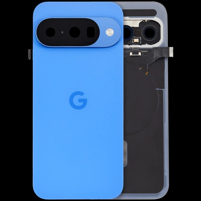 Cover posteriore Scocca con Small Components Pre-Installed per Google Pixel 10 (Used Service Pack Pull: grado A) (Indigo)