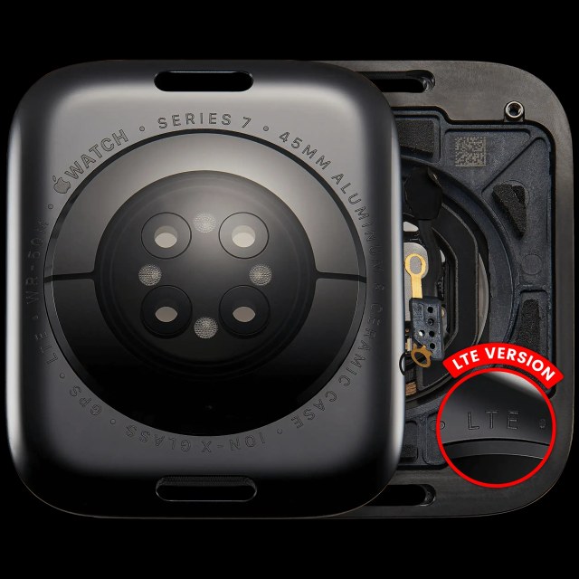 Cover posteriore gruppo per Watch Series 7 (45mm) (versione LTE) (Aluminum / Nero siderale)