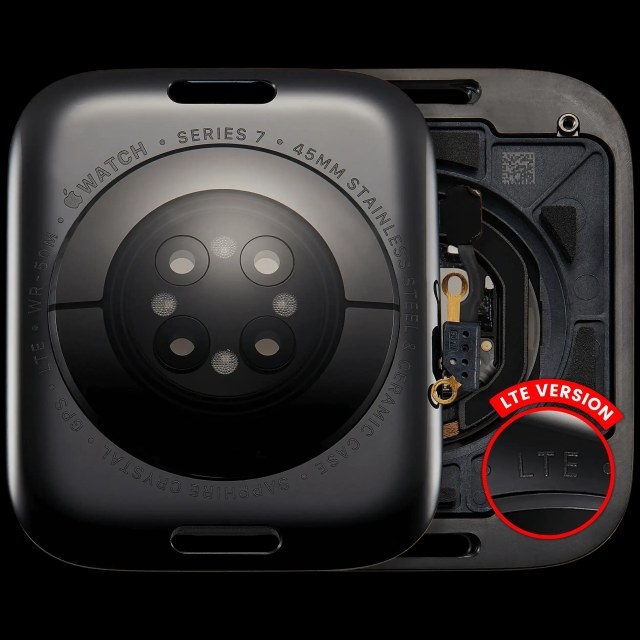 Cover posteriore gruppo per Watch Series 7 (45mm) (versione LTE) (Stainless / Nero siderale)