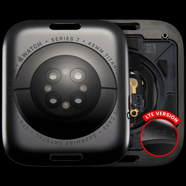 Cover posteriore gruppo per Watch Series 7 (45mm) (versione LTE) (Titanio / Nero siderale)