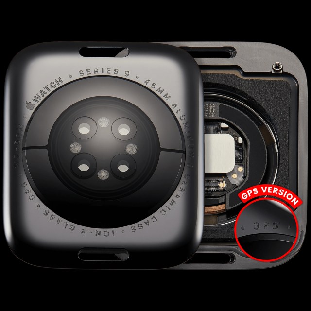 Cover posteriore gruppo per Watch Series 9 (45mm) (GPS Version) (Aluminum / Nero siderale)