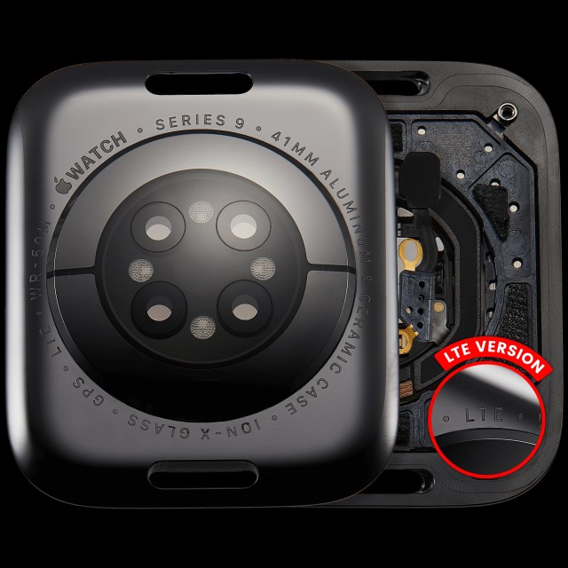 Cover posteriore gruppo per Watch Series 9 (41mm) (versione LTE) (Aluminum / Nero siderale)