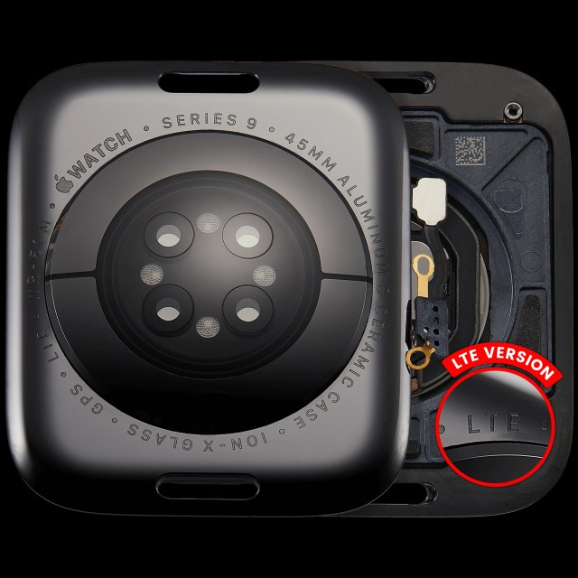 Cover posteriore gruppo per Watch Series 9 (45mm) (versione LTE) (Aluminum / Nero siderale)