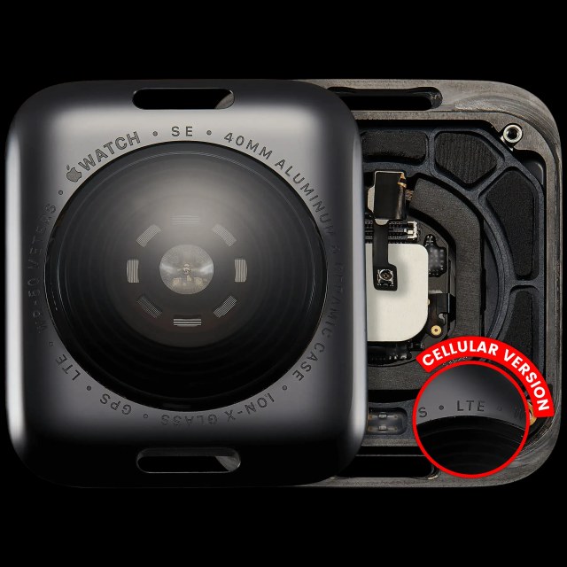 Cover posteriore gruppo per Watch Series SE 1st (40MM) (versione LTE) (Aluminum / Nero siderale)