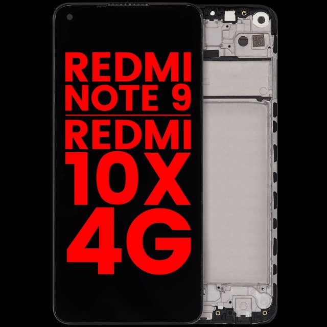 Display LCD completo con Frame per Xiaomi Redmi Note 9 / Redmi 10x 4G (Aftermarket Plus) (tutti i colori)