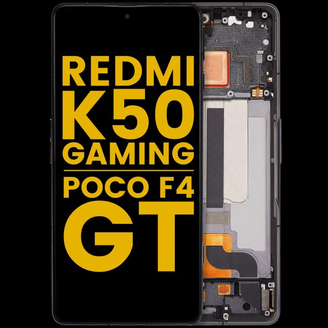 Display OLED completo con Frame per Xiaomi Poco F4 GT / Redmi K50 Gaming (Refurbished) (Nero)