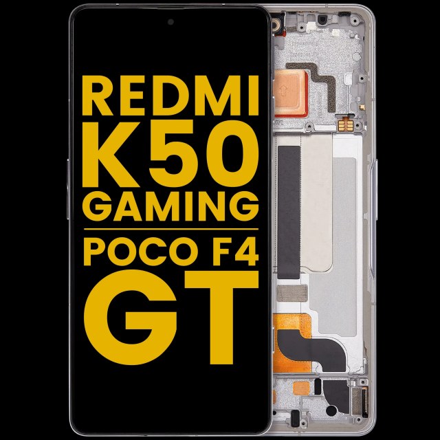 Display OLED completo con Frame per Xiaomi Poco F4 GT / Redmi K50 Gaming (Refurbished) (Argento)