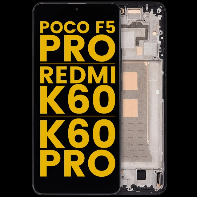Display OLED completo con Frame per Xiaomi Poco F5 Pro / Redmi K60 / K60 Pro (Refurbished) (Nero)