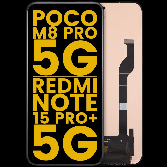 Display OLED completo senza Frame per Xiaomi Poco M8 Pro 5G / Redmi Note 15 Pro Plus 5G (Refurbished) (tutti i colori)