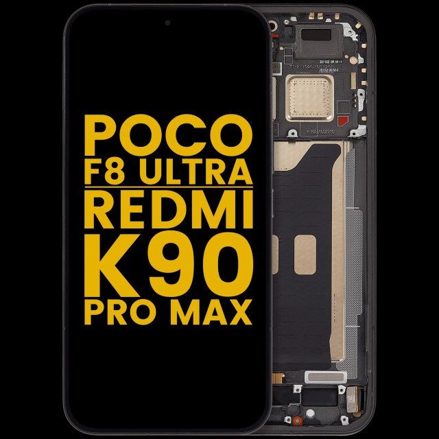 Display OLED completo con Frame per Xiaomi Poco F8 UItra / Redmi K90 Pro Max (Refurbished) (Nero)