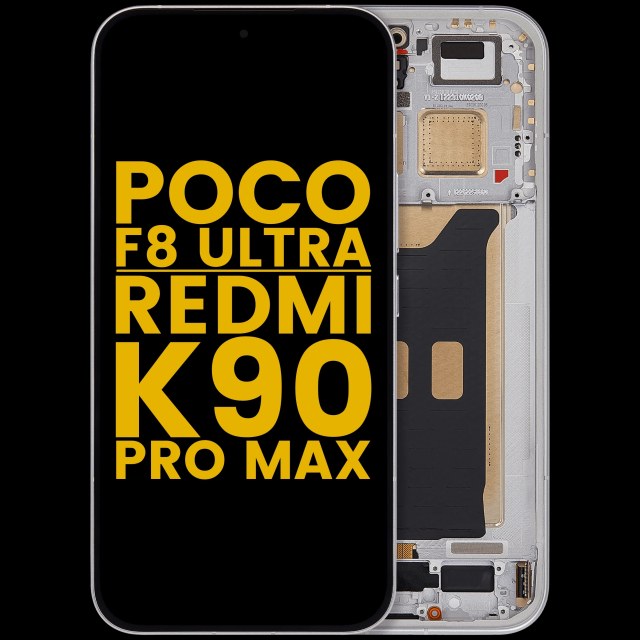 Display OLED completo con Frame per Xiaomi Poco F8 UItra / Redmi K90 Pro Max (Refurbished) (Bianco)