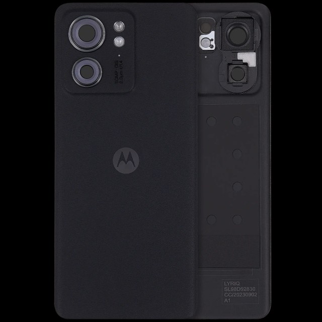 vetro cover posteriore per Motorola Edge 40 (XT2303-2 / 2023) (Premium) (Eclipse Nero)