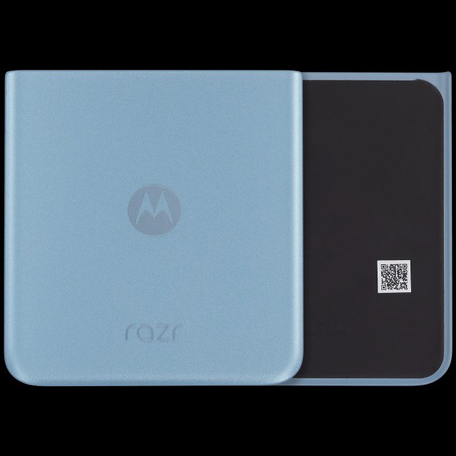 Bottom vetro cover posteriore per Motorola Razr Plus / Razr 40 Ultra (XT2321 / 2023) (Premium) (Glacier Blu)