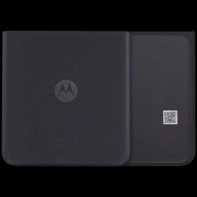 Bottom vetro cover posteriore per Motorola Razr Plus / Razr 40 Ultra (XT2321 / 2023) (Premium) (Infinite Nero)