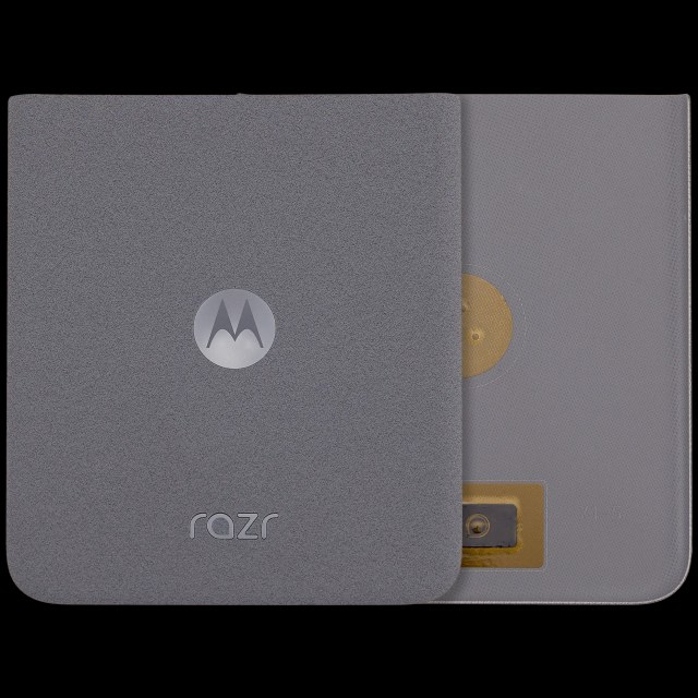 vetro cover posteriore per Motorola Razr / Razr 50 (XT2453 / 2024) (Premium) (Koala Grigio)