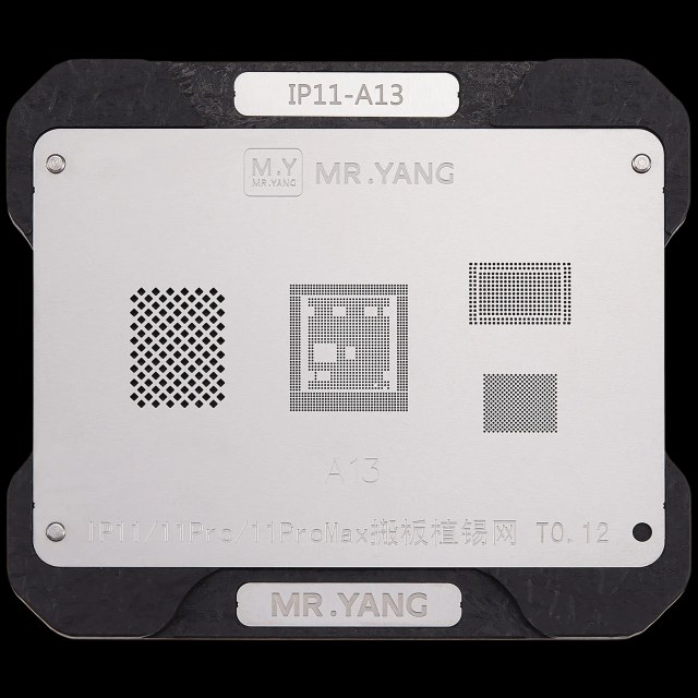 M.Y Scheda Transfer Reballing Stencil (A13) e Middle Layer Frame Reballing Platform per iPhone 11 / 11 Pro / 11 Pro Max (M.Y)