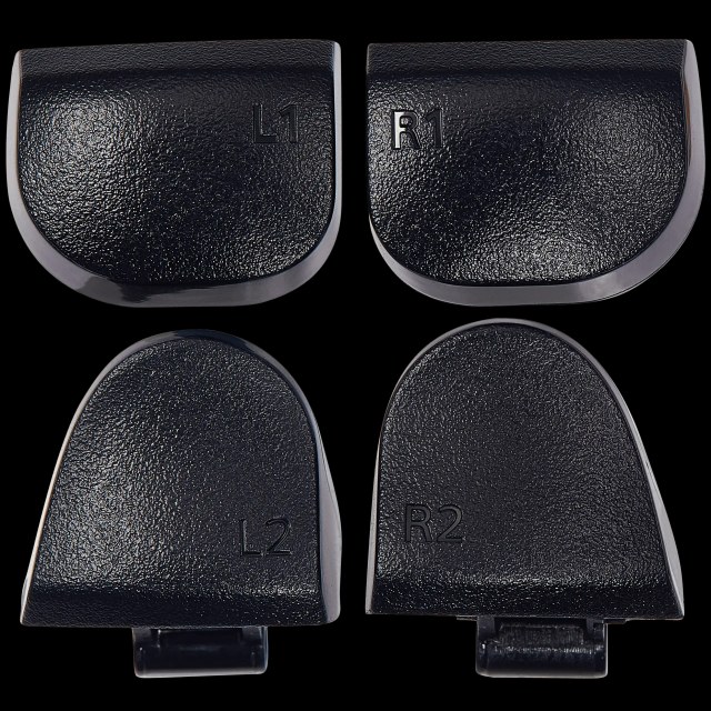 R1 L1 R2 L2 Trigger Buttons con Springs per PlayStation 5 Controller (Nero, BDM-020) (8 set pezzi)