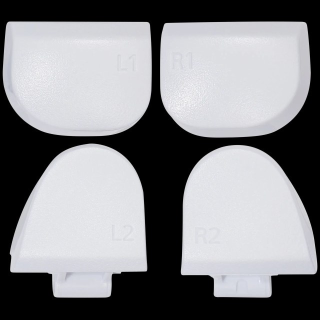 R1 L1 R2 L2 Trigger Buttons con Springs per PlayStation 5 Controller (Bianco, BDM-030) (8 set pezzi)