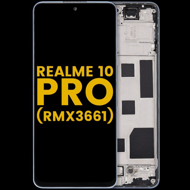 Display LCD completo con Frame per Realme 10 Pro (RMX3661) (Refurbished) (Nebula Blu)