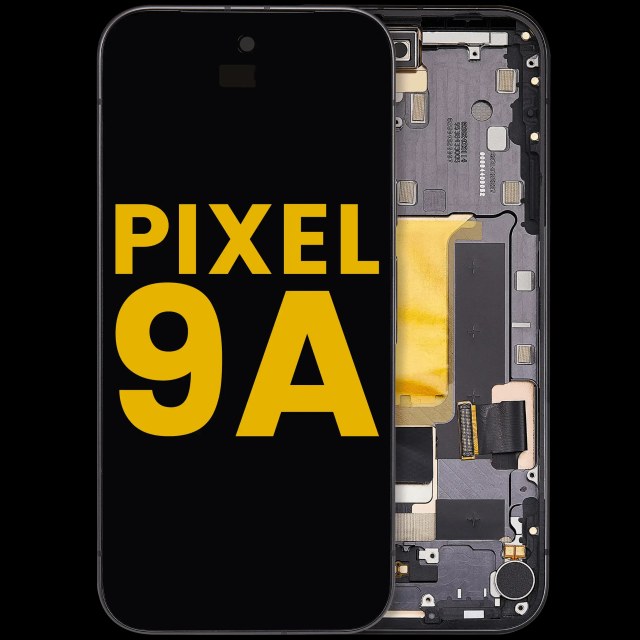 Display OLED completo con Frame (con Fingerprint Sensore ) per Google Pixel 9A (Refurbished) (Obsidian)