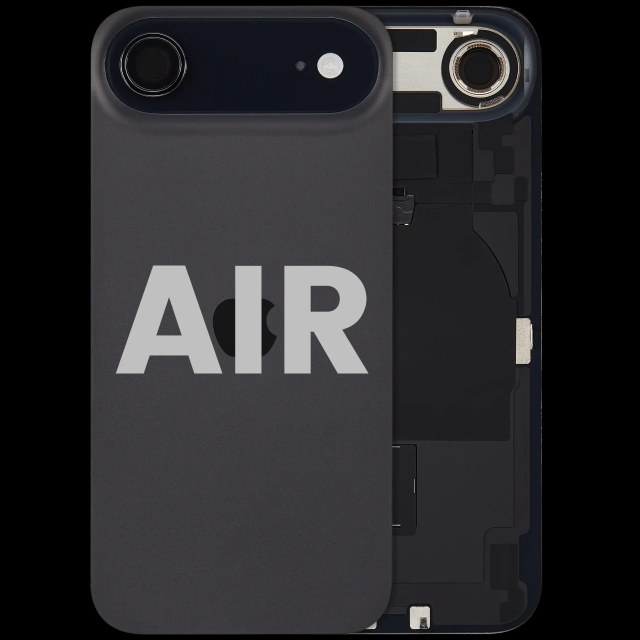 Vetro posteriore con magnete MagSafe, NFC e flat flash per iPhone Air (Used Service Pack Pull: Grade C) (Nero siderale)
