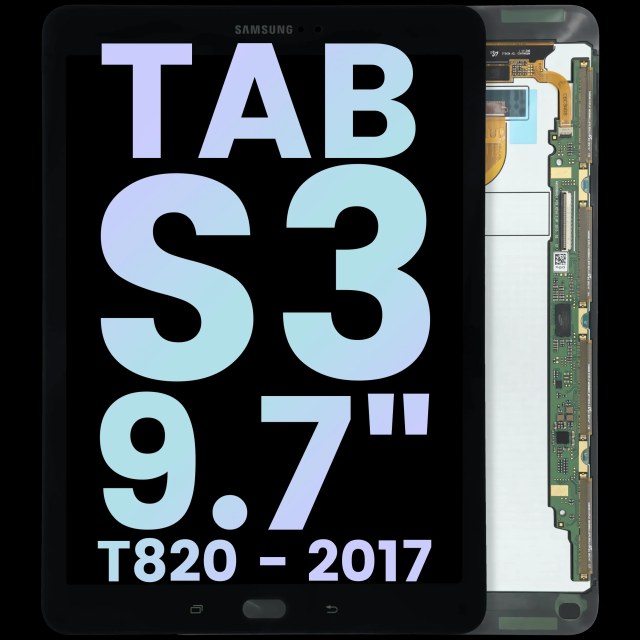 Display LCD completo senza Frame compatibile per Samsung Galaxy Tab S3 9.7" (T820) (Service Pack) (Nero)