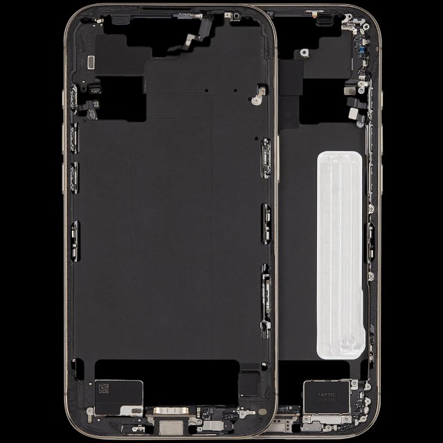 Frame centrale W/ Connettore di ricarica flat e Minuteria per iPhone Air (US / versione EU) (Used Service Pack Pull: grado A) (Oro chiaro)