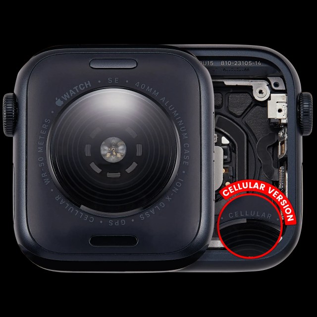 Scocca completa per Watch Series SE 3rd (40MM) (Used Service Pack Pull: grado A) (Cellular Version) (Aluminum / Mezzanotte)