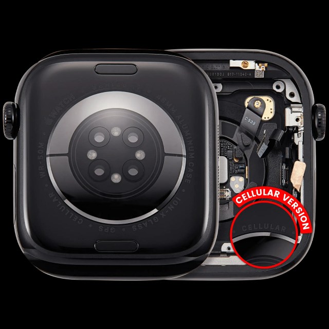 Scocca completa per Watch Series 11 (46MM) (Used Service Pack Pull: grado A) (Cellular Version) (Aluminum / Jet Nero)