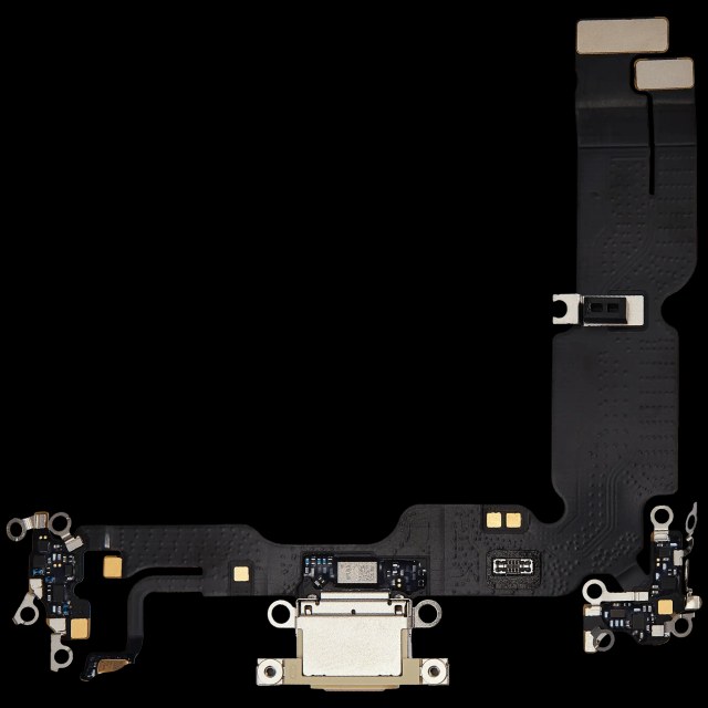 Flat connettore di ricarica per iPhone 15 Plus (Used Service Pack Pull) (Giallo)