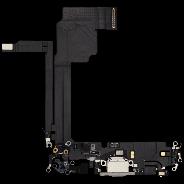Flat connettore di ricarica per iPhone 15 Pro Max (Used Service Pack Pull) (Titanio bianco)