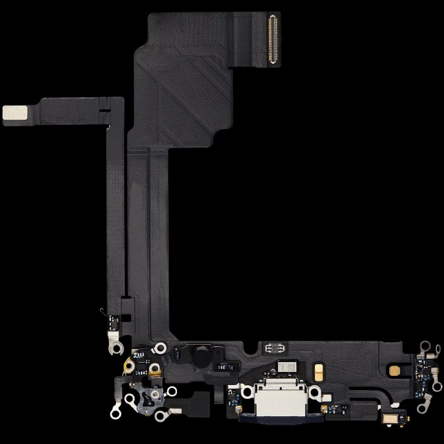 Flat connettore di ricarica per iPhone 15 Pro Max (Used Service Pack Pull) (Titanio blu)