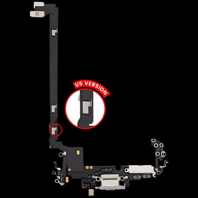 Flat connettore di ricarica per iPhone 17 Pro Max (Used Service Pack Pull) (US Version) (Argento)