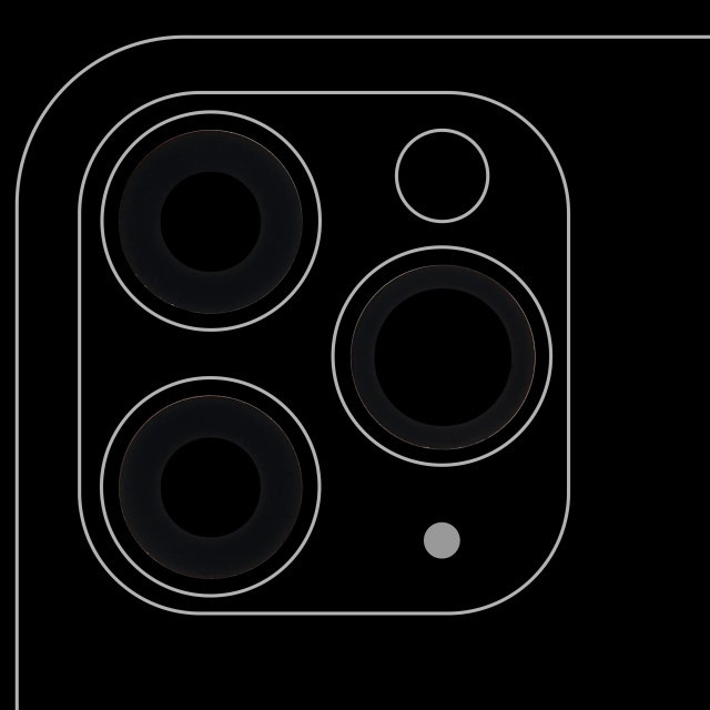 Lente fotocamera posteriore (solo vetro) con adesivo per iPhone 11 Pro / Pro Max (3 set pezzi) (Premium) (Real Sapphire)