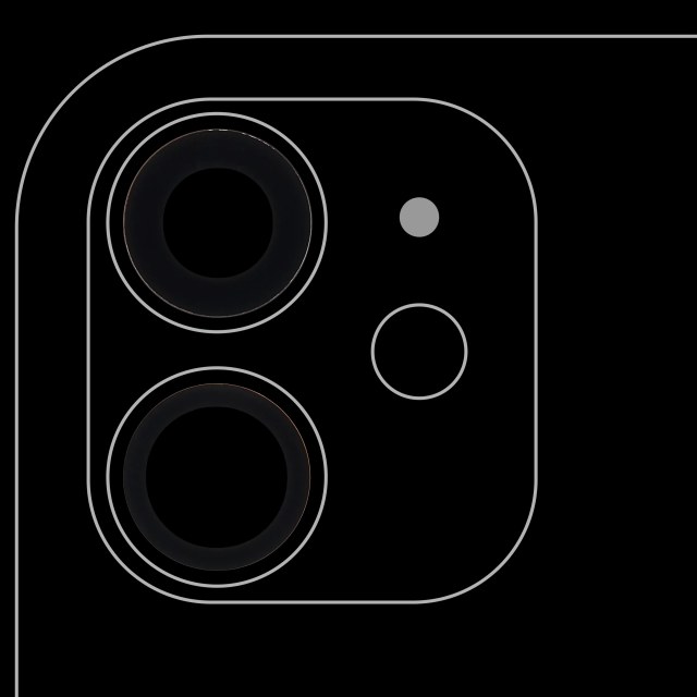 Lente fotocamera posteriore (solo vetro) con adesivo per iPhone 11 (2 set pezzi) (Premium) (Real Sapphire)