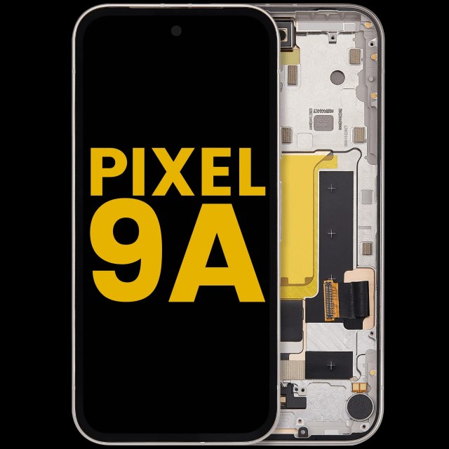 Display OLED completo con Frame compatibile (con Fingerprint Sensore) per Google Pixel 9A (Refurbished) (Porcelain)