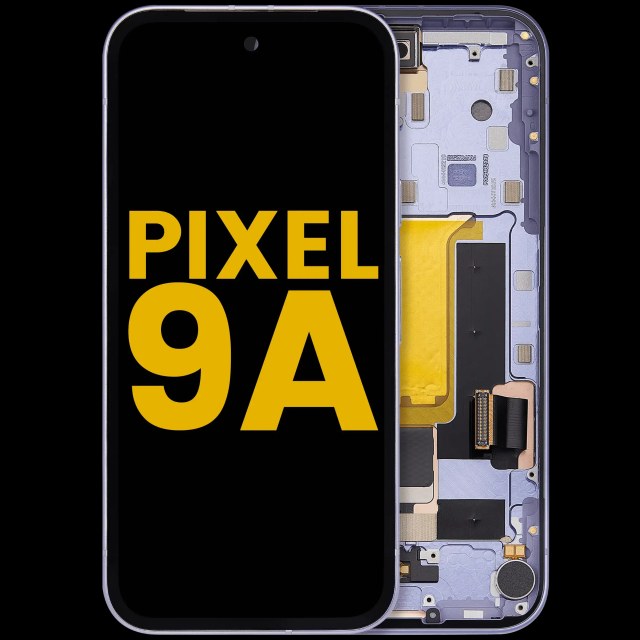 Display OLED completo con Frame compatibile (con Fingerprint Sensore) per Google Pixel 9A (Refurbished) (Iris)