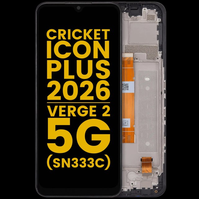 Display LCD completo con Frame per Cricket lcon Plus (2026) (SN333C) / AT e T Verge 2 5G (Refurbished) (tutti i colori)