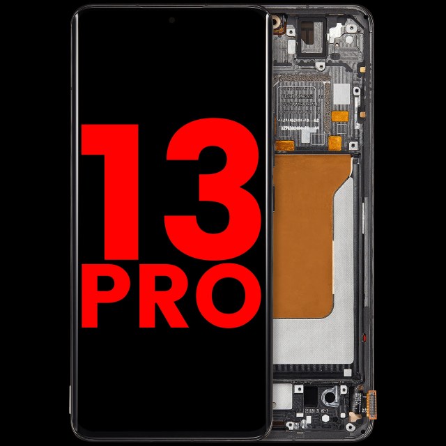 Display OLED completo con Frame per Xiaomi 13 Pro (Aftermarket Plus) (Nero)