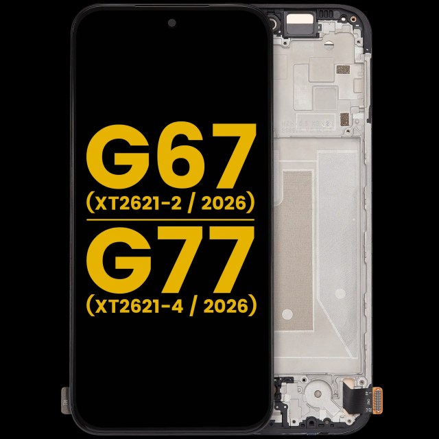 Display OLED completo con Frame per Motorola G67 (XT2621-2 / 2026) / G77 (XT2621-4 / 2026) (Refurbished) (tutti i colori)